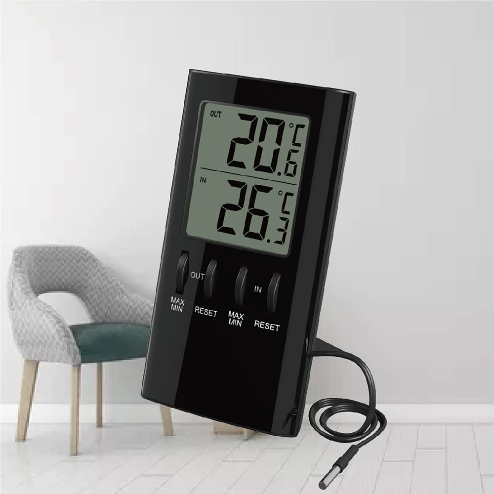 Digital Indoor Outdoor Street Thermometer in/Out Room Temperature Meter Instrument LCD Display for Home Office