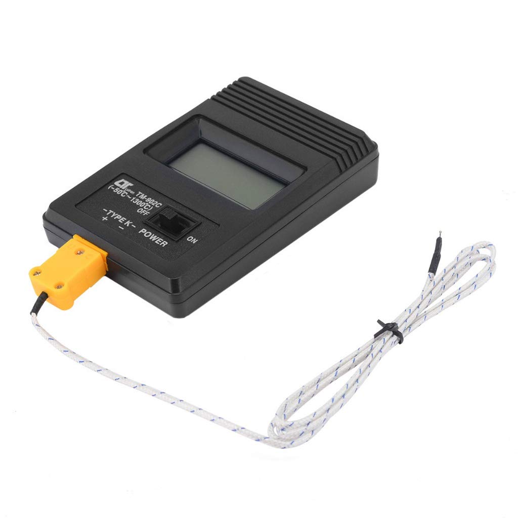 TM-902C Digital LCD Screen K Type Thermometer Meter Single Input Temperature Sensor + Thermocouple Probe Detector