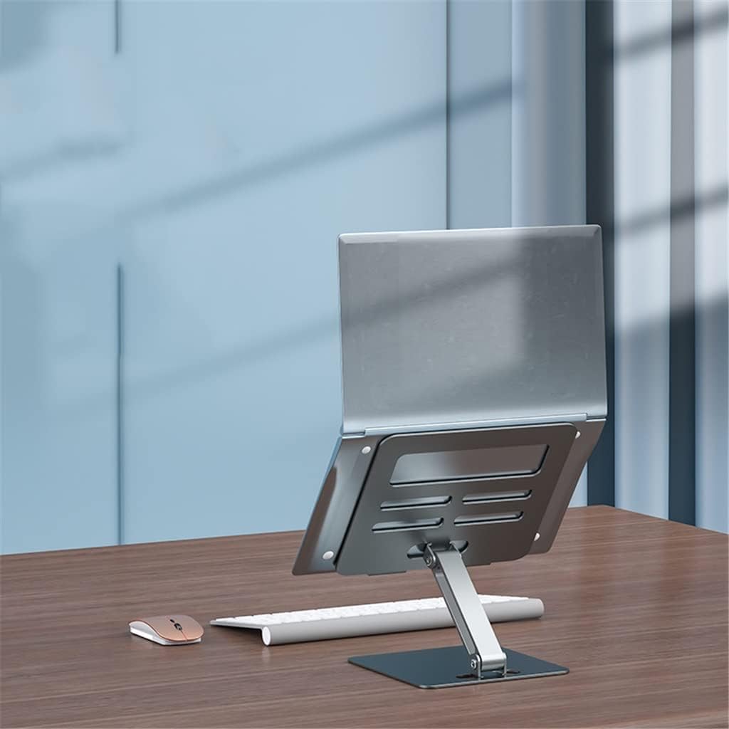 Laptop Stand Computer Aluminum Alloy Folding Portable Heightening Heat Dissipation(Gray)