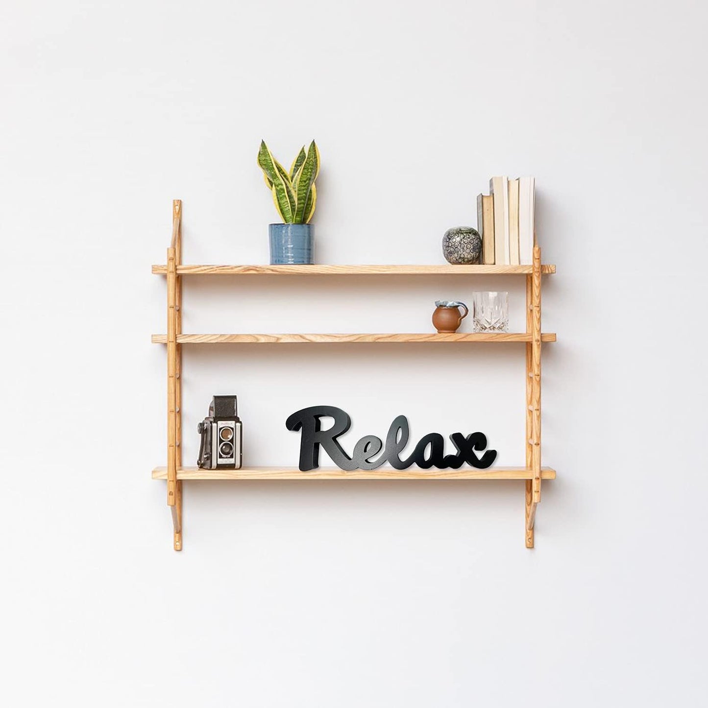 Wood Relax Letter Table Sign Relax Cutout Word Wall Sign Table Fireplace Mantel Standing Centerpiece Decor