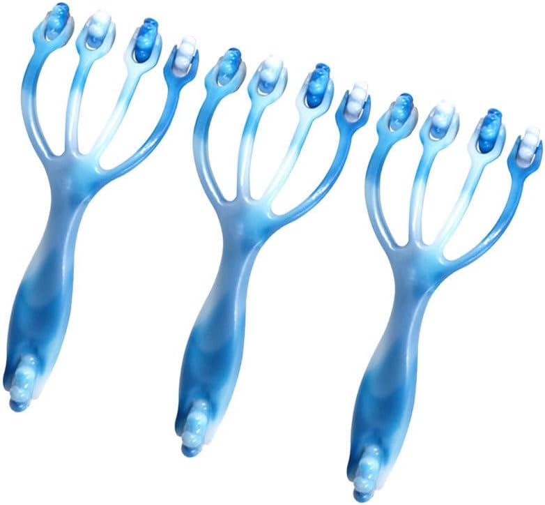 Healifty Handheld Four Claws Roller Massager 7.48 Inch Compact Muscle Massage Tool for Neck Foot Body Head Relief Portable Design