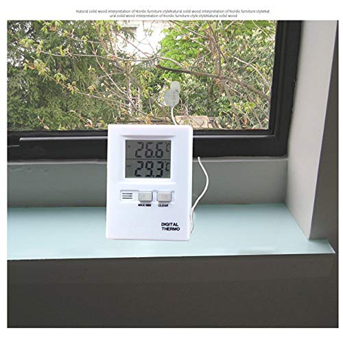 Wall-Mounted Digital Thermometer Fridge Freezer LCD Indoor and Outdoor