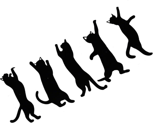 Set of 5 Artistic Feline Page Holders Rustproof Metal Craft Practical Reading Accessories Iron Bookmarks Collection Set Metal Bookmarks Page Holders