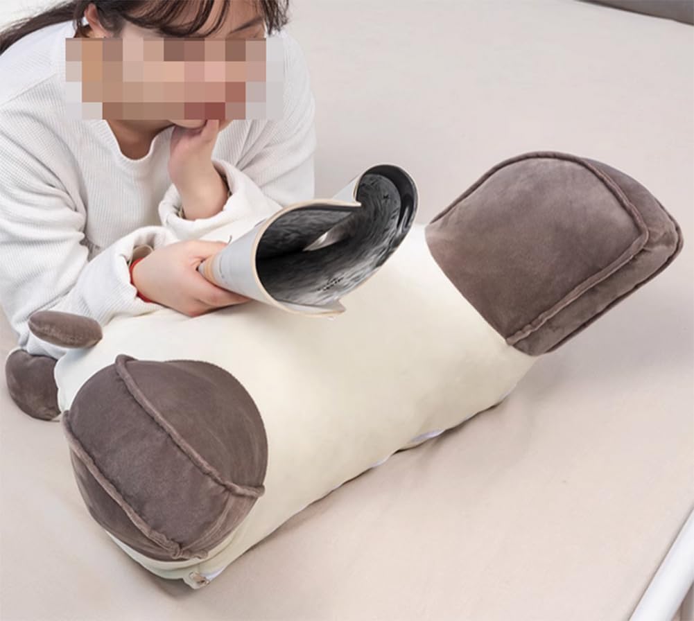 Tingting's Dream Washable Bed Rest Reading Pillow Office Sedentary Lumbar Back Cushion Soft Game Chairs Lumbar Pillow Sofa Waist Pillow (White, 60×40CM/23.6"×15.7")