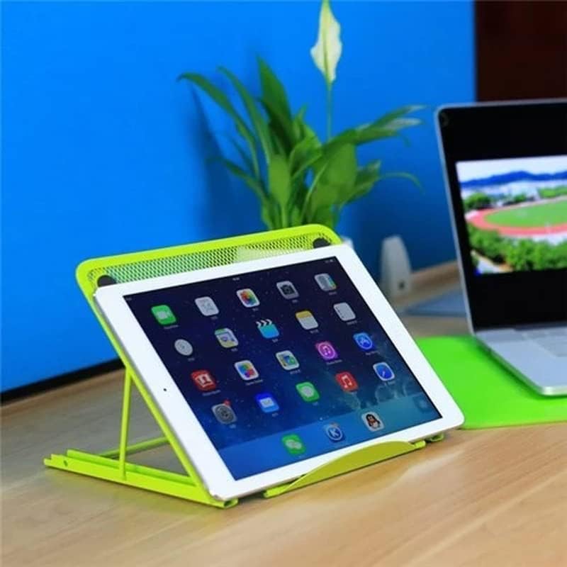 Portable/Folding/Adjustable Mesh Laptop/Notebook/iPad Table Desktop Cooling Stand/Rack/Display/Support/Holder, Green