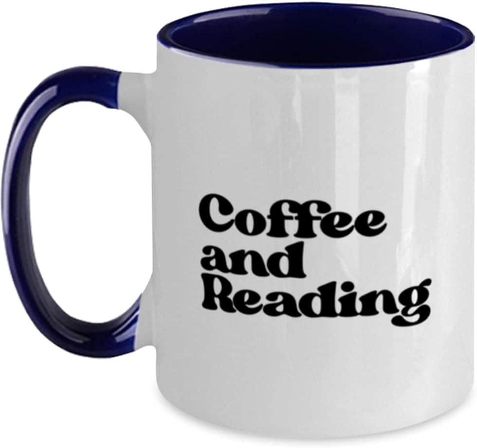 Reading Book Lover Bookworm 1970s 70s Mug, Gifts, Home Office Decor, Coffee Cup, Unique Gag Idea, Him Her