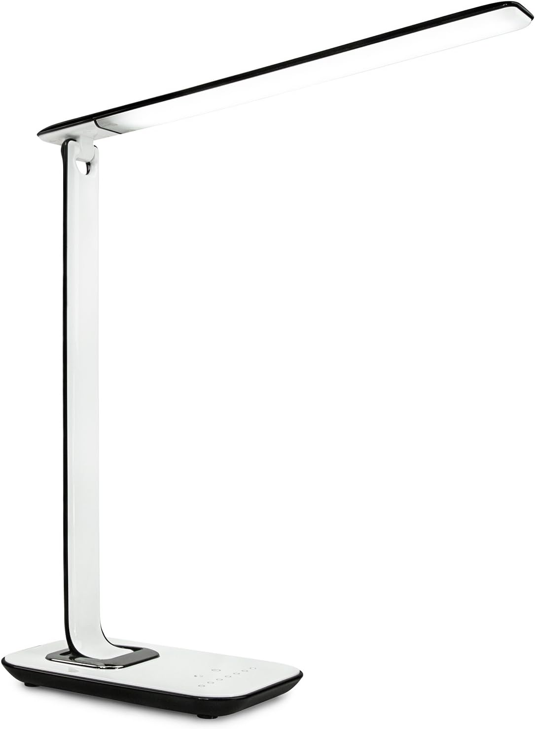 Turcom LED Desk Lamp With USB Charging Port Dimmable Touch Controls w/Color Adjustment, Eye Care Task Lamp, 5W, 1000 Lux,Multicolor