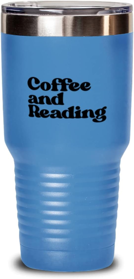 Reading Book Lover Bookworm 1970s 70s Travel Mug, Gifts, Tumbler, Home Office Decor, Coffee Cup, Unique Gag Idea, Him Her