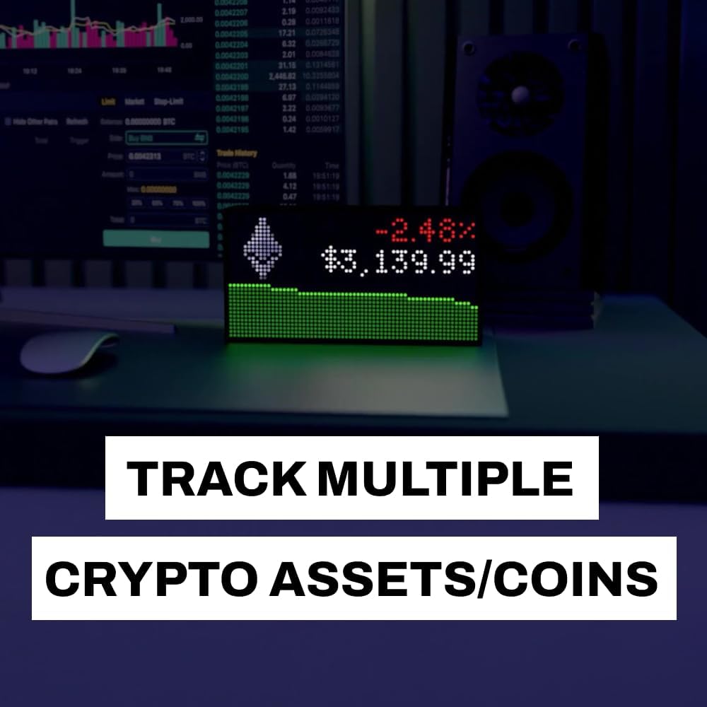 Tetra | Stocks & Crypto Ticker, Sports Scores, Weather, LED Display, Office Gift, Gift Room Decoration, Live Updates, animations
