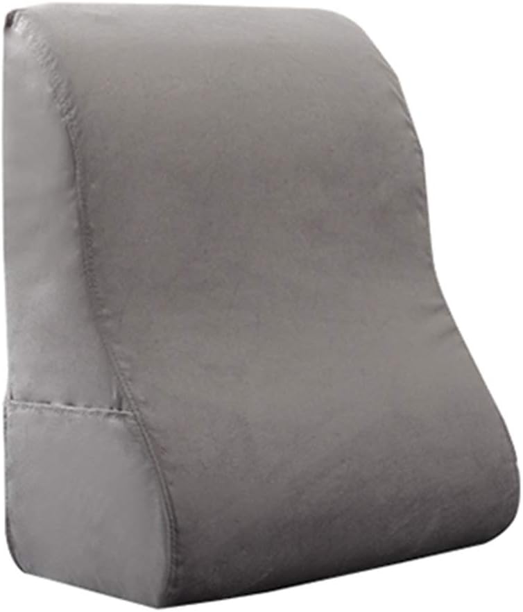 Memory Foam Bed Wedge Pillow for Sleeping Or Reading Leg Elevation Back Support 3 Colors (Colour: Pink Size: 60x55x30cm) (Gray 60x55x30cm)
