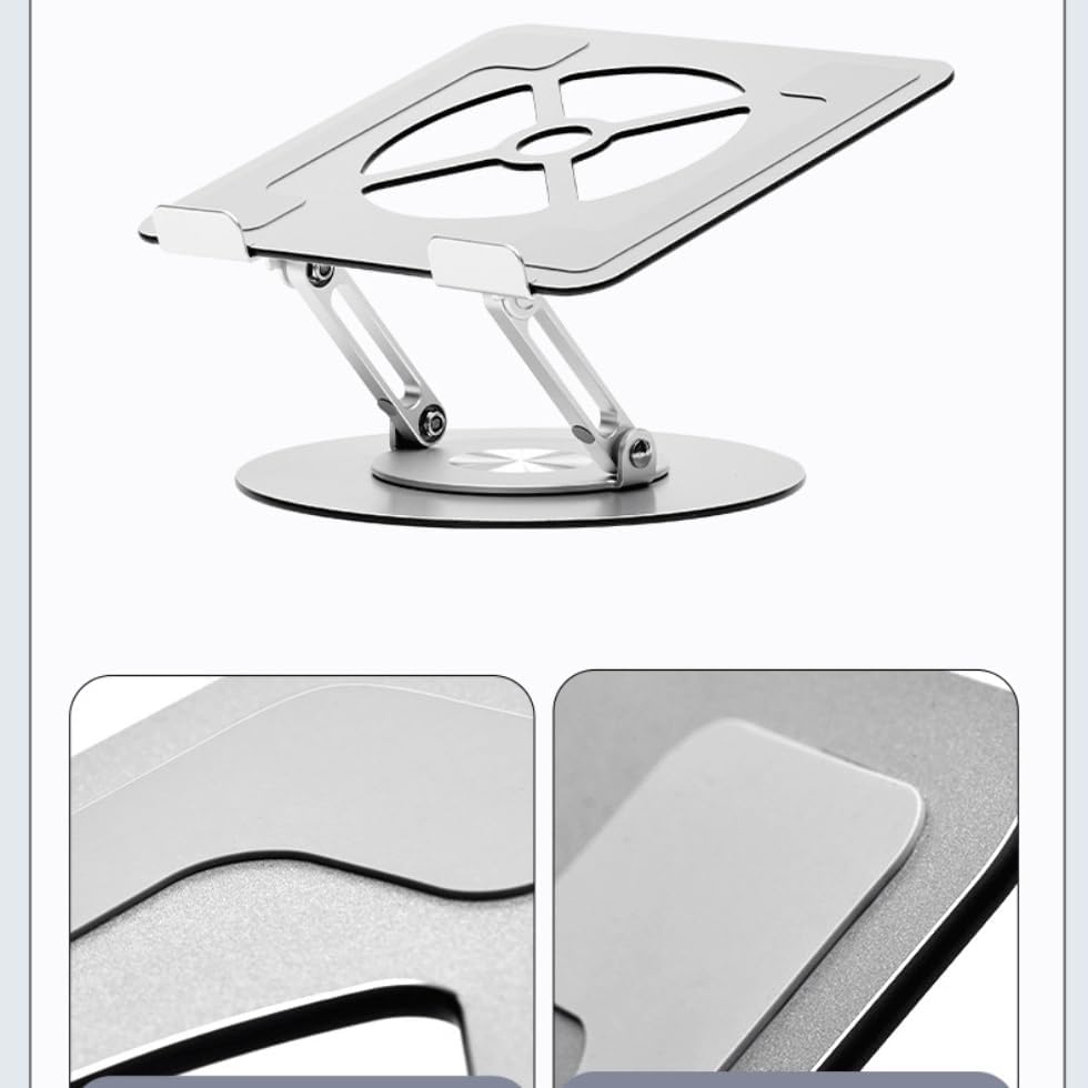 Degree Rotatable Laptop Stand Desktop Vertical Elevation Suspended Lifting