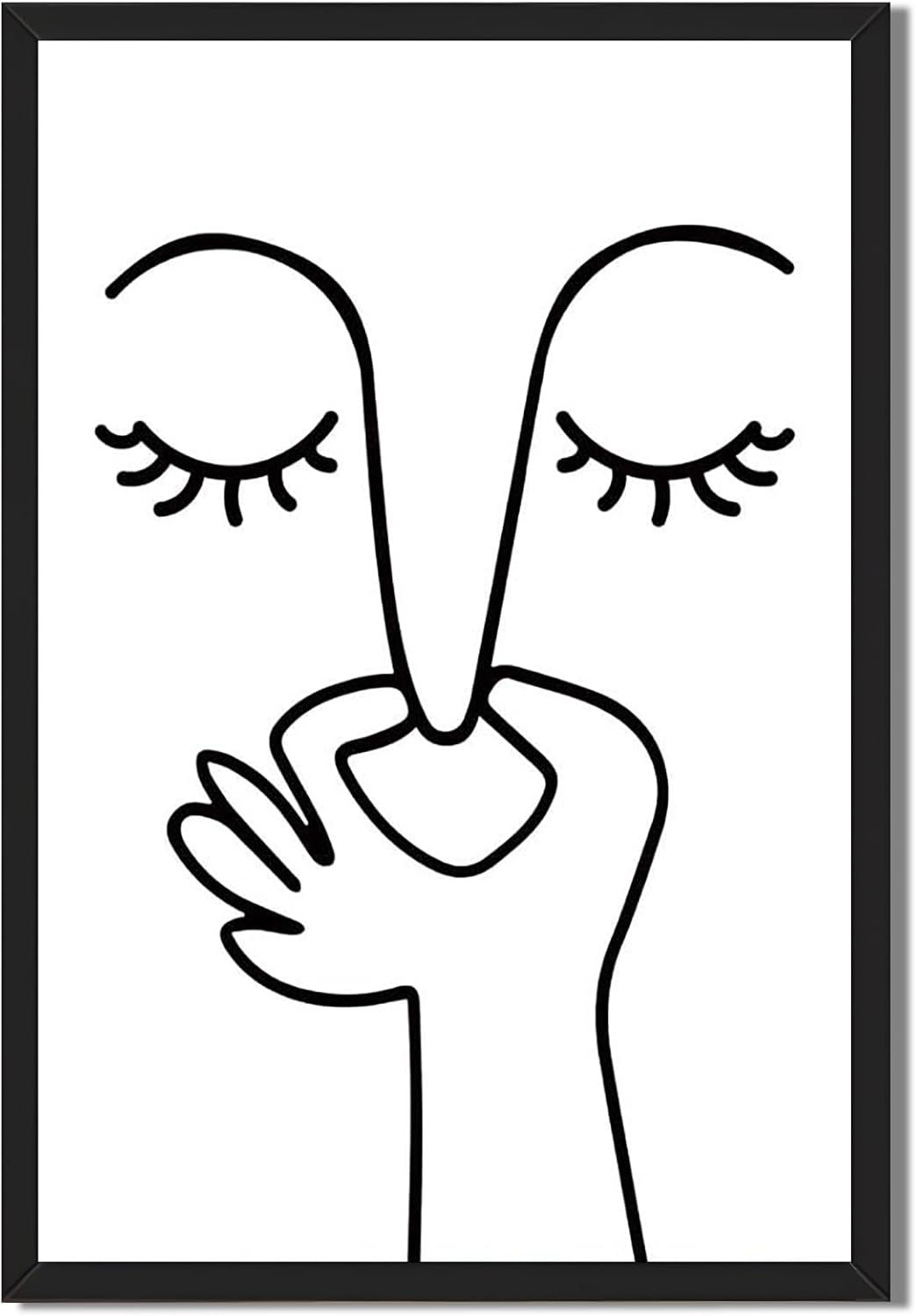 Balsuka Black and White Bathroom Wall Decor Bad Smell Humorous Wall Art Modern Minimalistic Aesthetic Poster Bathroom Sign Canvas Print Funny Guest Toilet Picture for Restroom 12x16inch Black Frame
