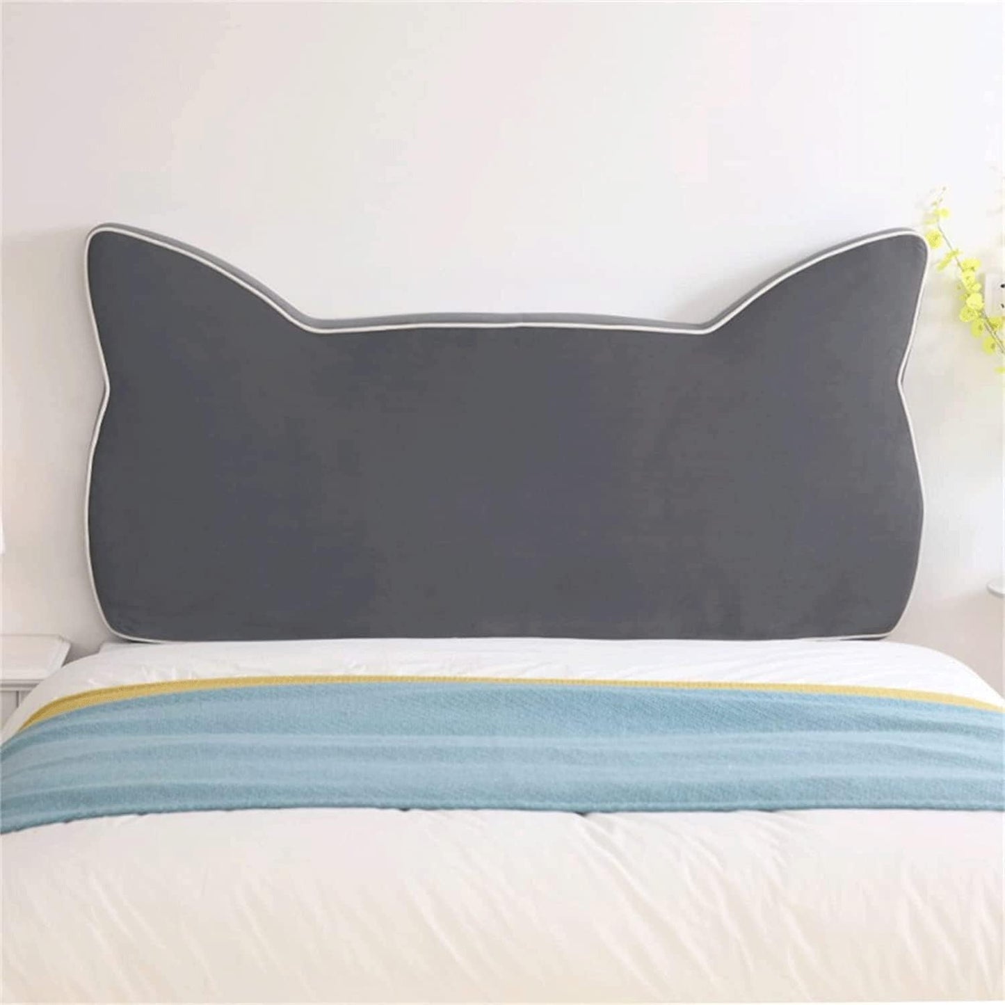 Solid Color Reading Pillow Bolster Positioning Support Wedge Pillow Lumbar Support Pillow for Sofa Bed Bunk Chair Bolster(Size:No headboard 70.8"/180cm,Color:B)