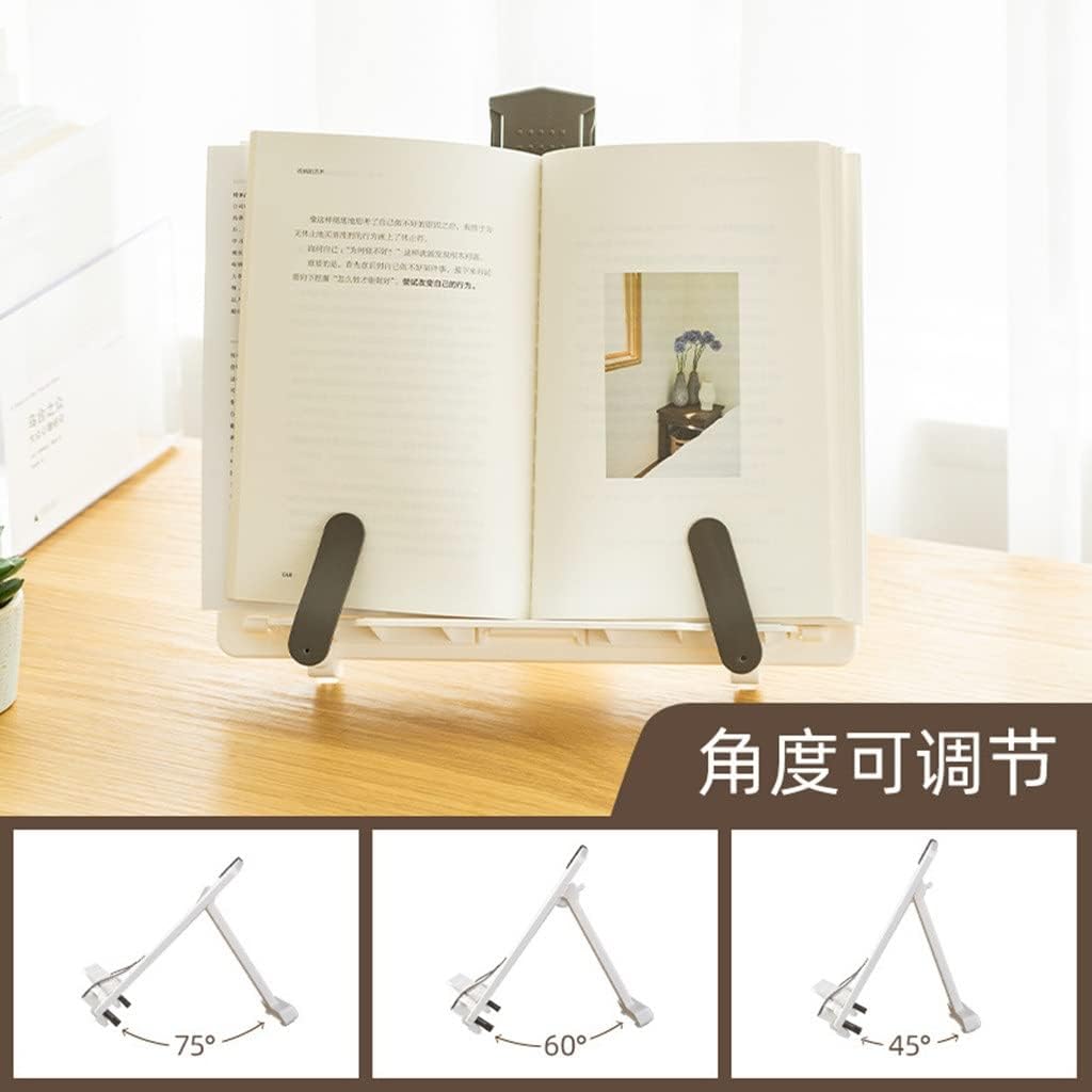 JSEIAJB Portable Plastic Reading Book Holder Can Clip Document Shelf Bookstand Music Score Recipe Stand(D)