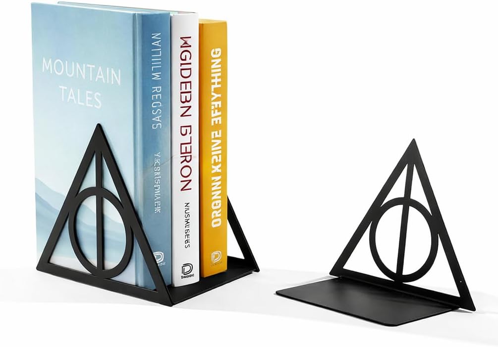FUYIHGL® 9 3/4 Metal Bookends Set of 2 - Gothic Book Ends for Shelves Bookshelf Home Office Desk Bookshelf Decor Gift for Dragon Lovers and Reading Enthusiasts