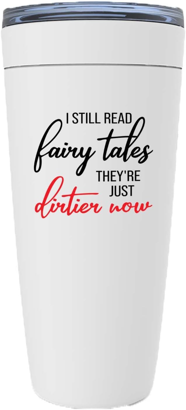 Book lovers White Edition Viking Tumbler 20oz - Tales Just Dirtier - Author Writer Book Library Editor Introverts Lovers Cat Chill Relax Bookworm Reading