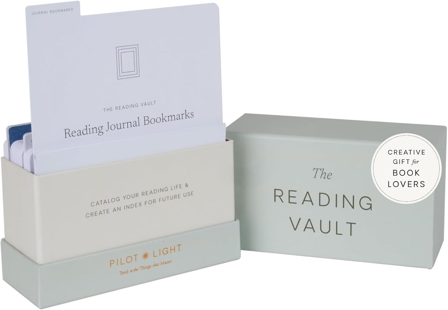Reading Journal Bookmarks — The Reading Vault Deck. 50 Book Review Cards, Customizable Book Log. Create a Book Index. Includes Reading Challenge, Lending Library. Gift for Book Lovers & Book Clubs