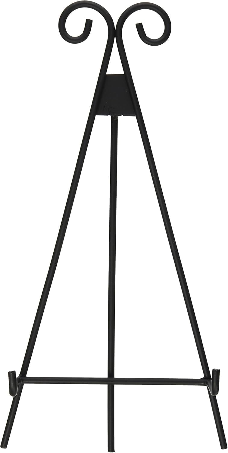 TRIPAR International Black Straight Easel Large - 13" | Perfect for Books, Plates, Photos & More | Lightweight Display Holder |