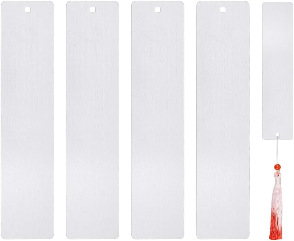 UNICRAFTALE 4pcs 5.70in Stainless Steel Bookmarks With Tassel - DIY Project Gift for Student, Teacher & Book Lovers