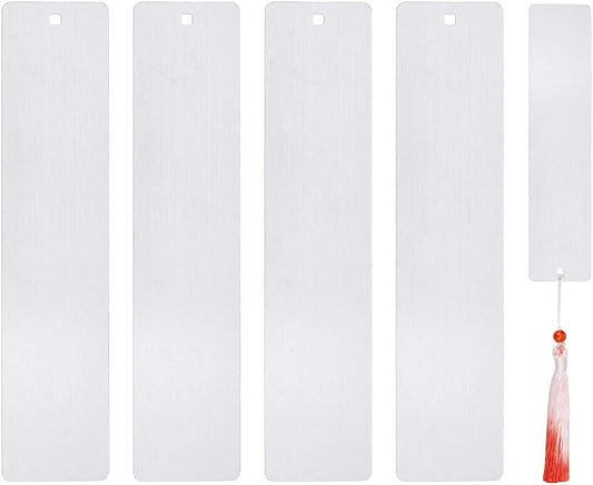 UNICRAFTALE 4pcs 5.70in Stainless Steel Bookmarks With Tassel - DIY Project Gift for Student, Teacher & Book Lovers