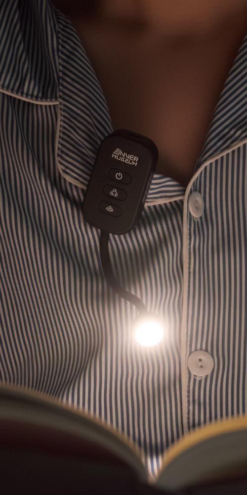 Clip-On Light for Clothes with Portable Case – Book Light, USB Rechargeable LED Lamp for Reading in Bed, Eye-Friendly 3 Color Modes, 3-Level Dimming