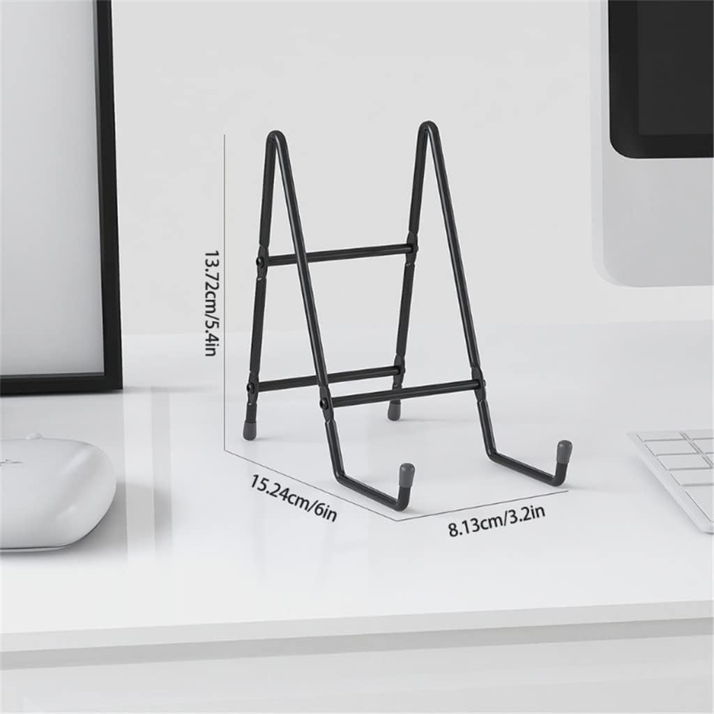 2pcs Anti Slip Picture Frame Holder 4/6 Inch Metal Plate Display Stand for Photo Easel Book Art Decoration(4Inch)