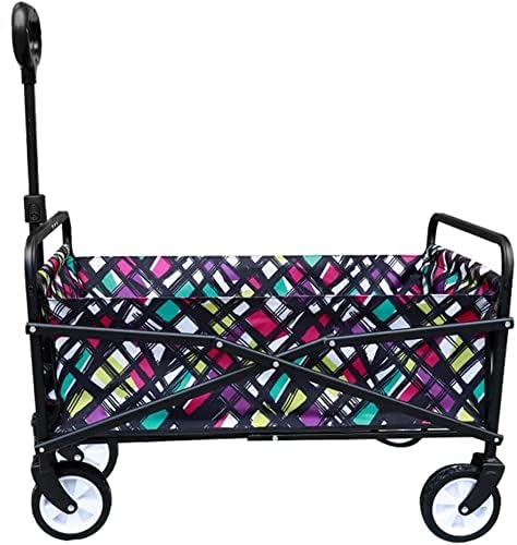 Outdoor Folding Utility Wagon Outdoor Utility Wagon Folding Camping Cart Garden Transport Truck Adjustable Handle Load-Bearing 60kg / 132lbs