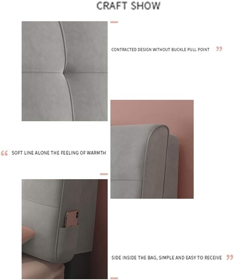Upholstered Headboard Pads Bed Backrest Cushion Back Support Bed Reading Pillow High Elastic Sponge Filling 5 Colors 9 Sizes (Color : Purple Size : 180x60cm) (Light Blue 195x60cm)