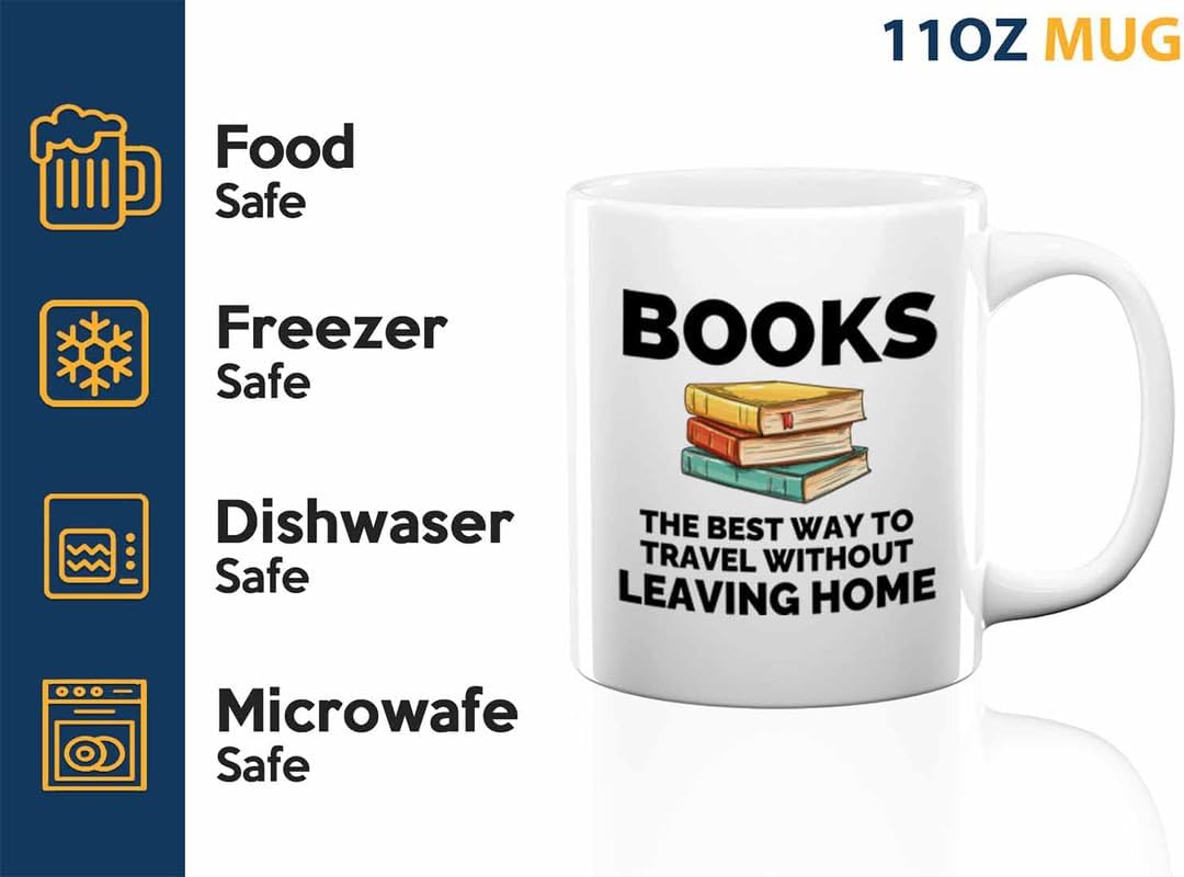 Book Lover Coffee Mug 11oz White - The best way - Gift For Poets Bookish People Bibliophile Librarian Book Club Reader