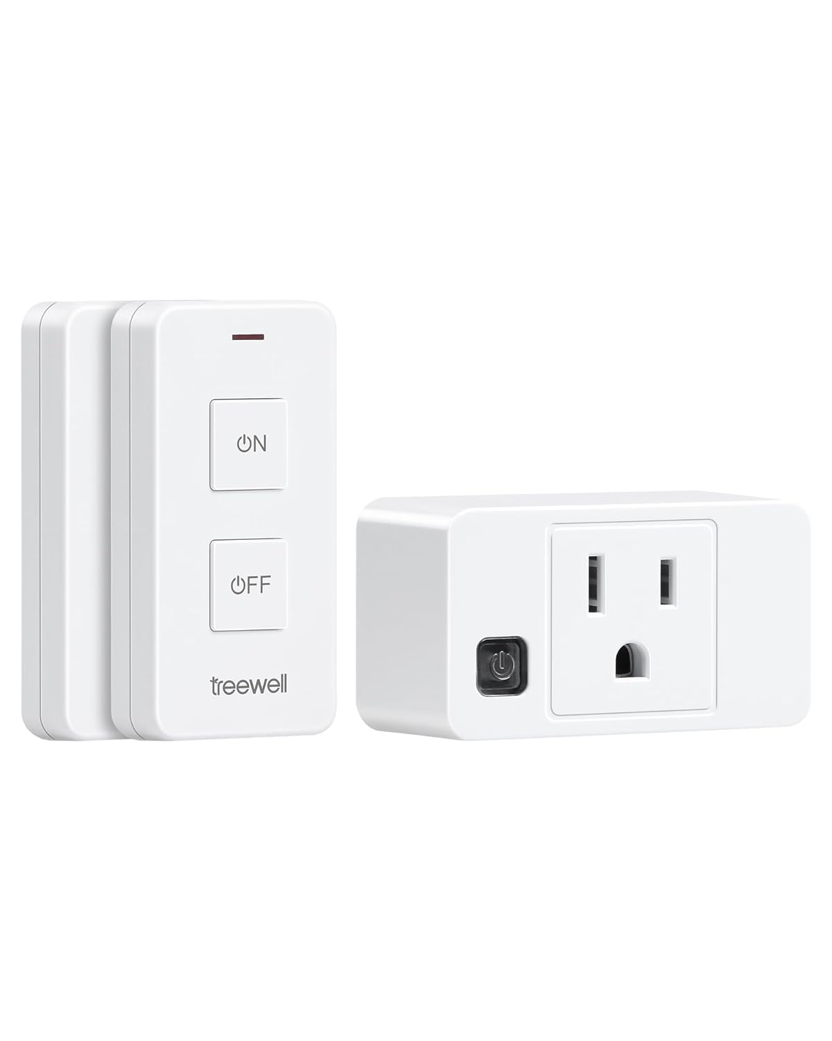 Remote Control Outlet with 2 Remotes, 200FT Long Range Wireless On Off Switch, Mini Electrical Outlet Plug, 15A/1875W High-Power for Lamps, Lights, Household Appliances, ETL & FCC Listed
