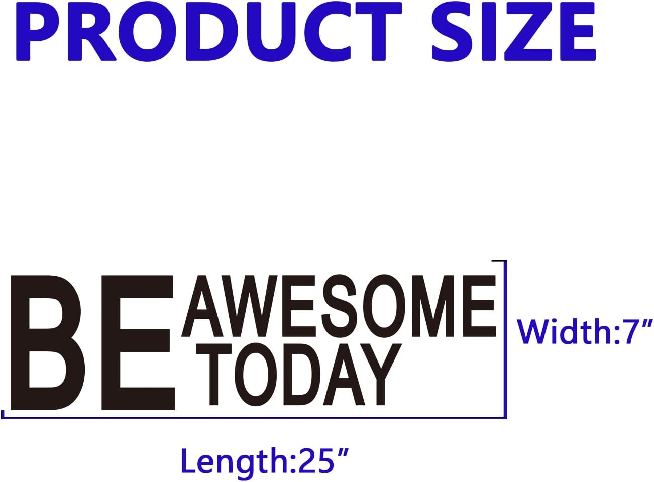 Motivational Quotes Wall Stickers for Gym: Office Inspirational Positive Vinyl Art Wall Decals for Classroom School Bedroom Living Room - Be Awesome Today 25" X 7"