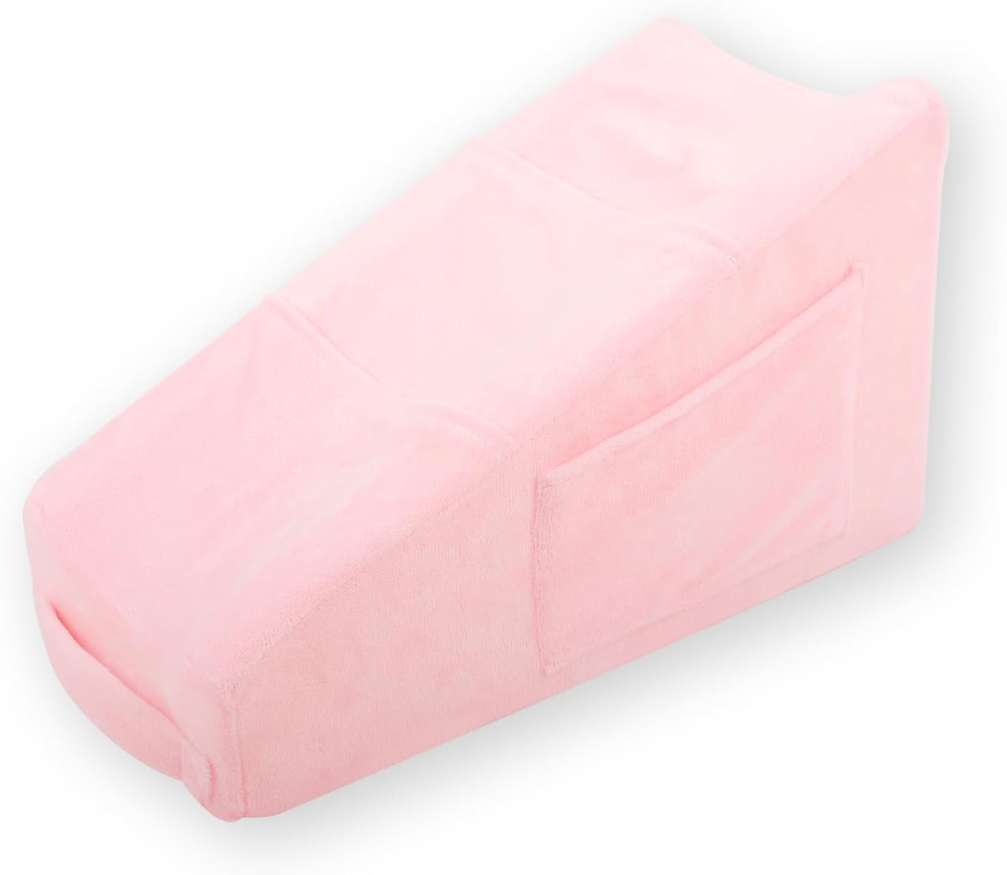 Sexysamba Arm Pillow Arm Elevation Pillow with 5 Pockets for Post Surgery Support Pillow for Elbow Arm Rest Wedge Pillow Shoulder Surgery Pillow with Removable Non-Slip Bottom Pillow Case - Pink