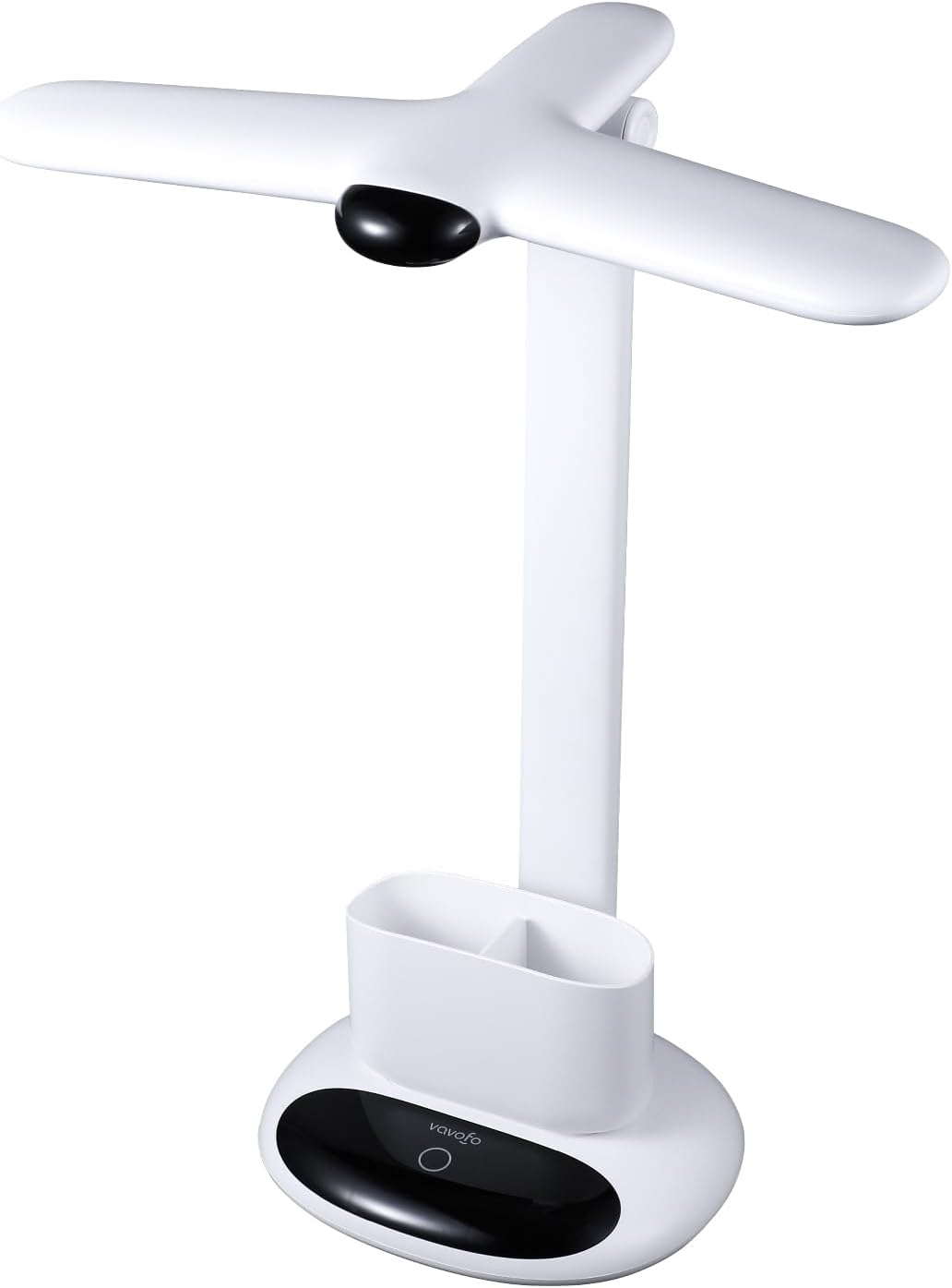 VAVOFO Eye-Caring Wireless Desk Lamp 6785 - Touch Control, 2700-7000K Color Temperature, 700 Lumens, Dual-Head Design, Pen Holder, USB-C Charging, 2400mAh Battery, 2.5hrs Wireless Use (White)