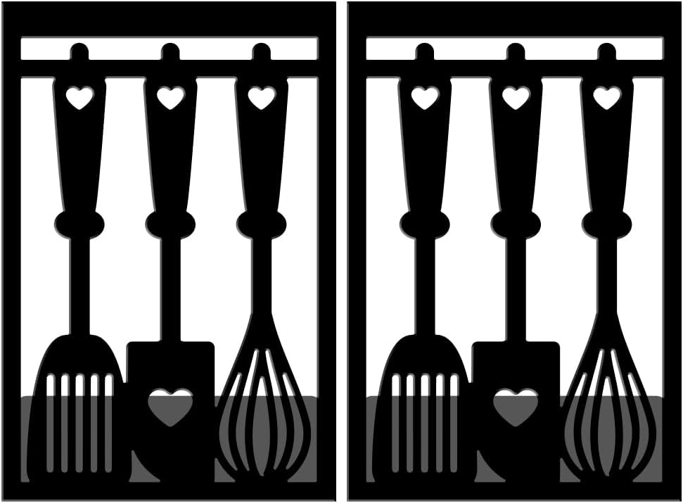 WADORN Kitchen Book Ends, Heavy Duty Decorative Book Ends for Shelves Metal Bookends Stopper Holder Stand Black Non-Skid Book End for Cookbook Cooking Lover Gifts for Desk Bookshelf Office Home
