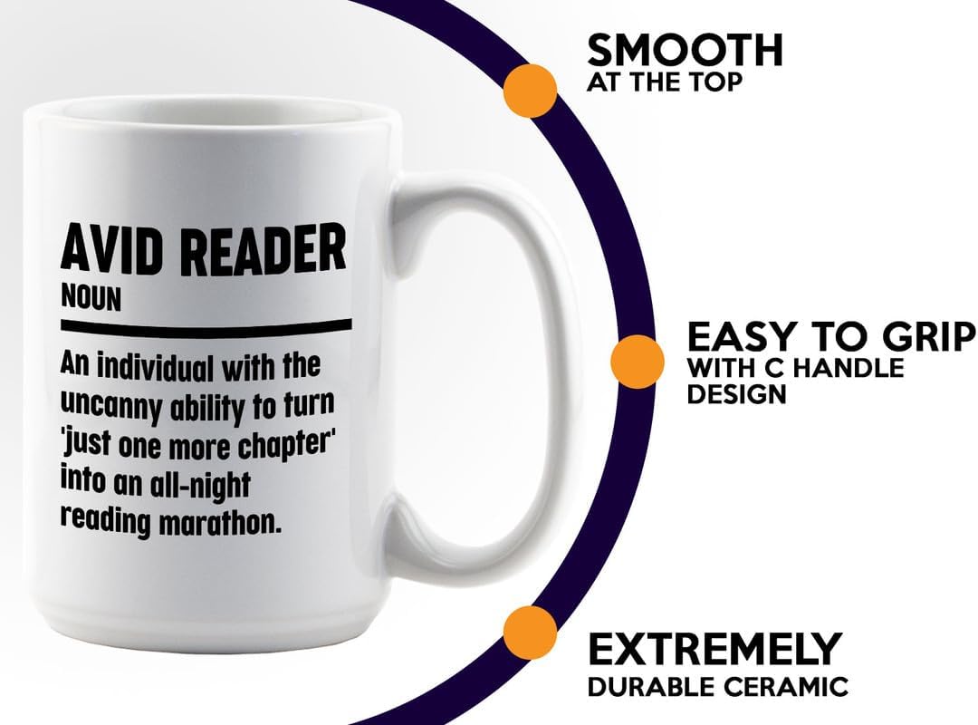 Book Lover Coffee Mug 15oz White - Reading Marathon - Book Lover Gifts For Women Book Club Book Lovers Gifts Bookworm Book Reader Gifts
