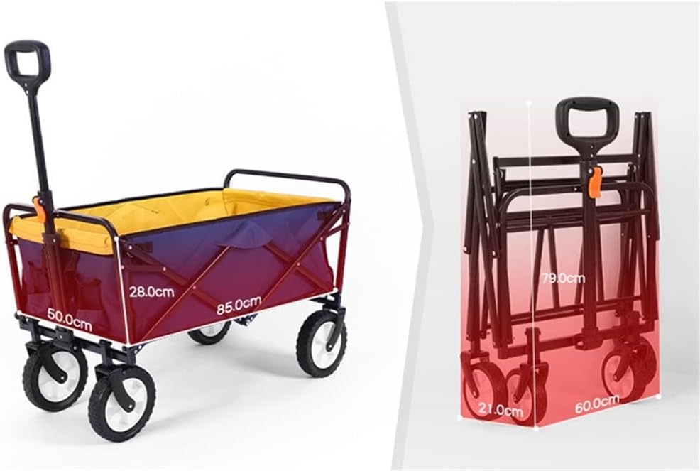 Folding Trolley Garden Supplies Outdoor Garden Carts Camping Folding Carts with Wheels Portable Grocery Shopping Cart