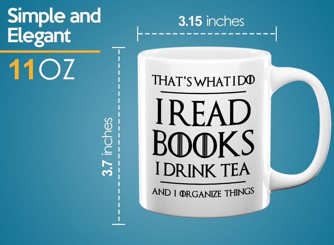 Book Lover Coffee Mug 11oz White - Tea Organize Things - Book Lover Gifts For Women Book Club Book Lovers Gifts Bookworm Book Reader Gifts