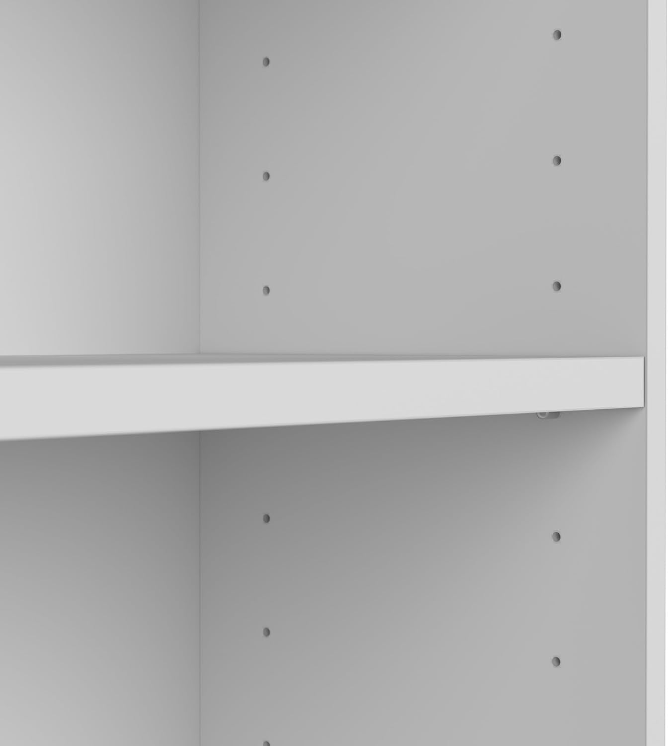 Bush Home Universal Small 2 Shelf Bookcase in White, Low Storage and Display Bookshelf for Home Office or Living Room Organization