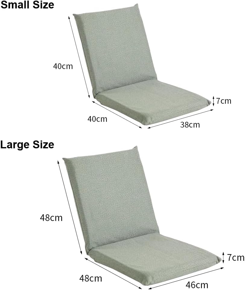 Floor Chair Meditation Floor Chair Lazy Sofa Chair with Back Support Portable Floor Chair Ergonomic Lounger Sofa for Seating, Gaming, Reading, TV Watching,Blue,L