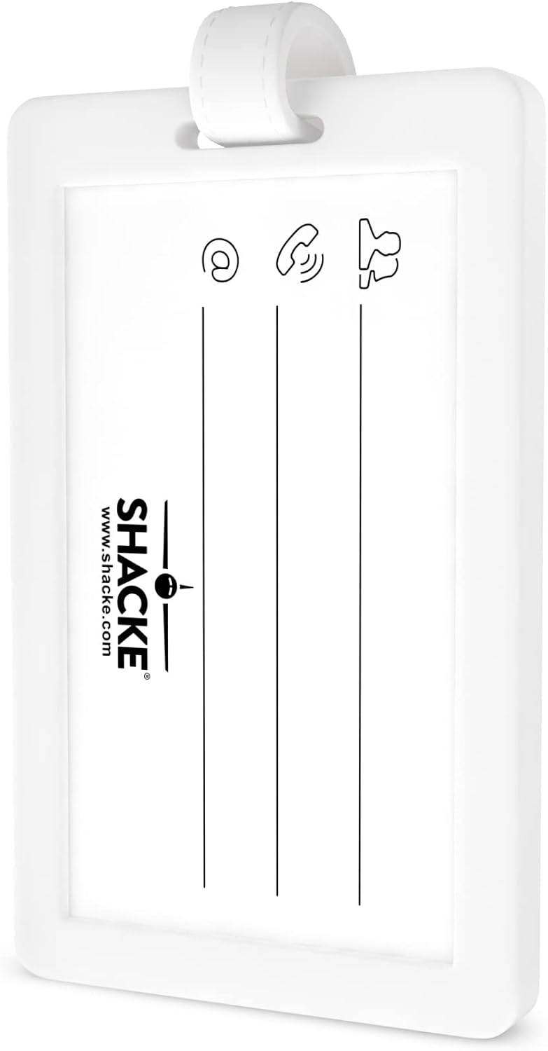Shacke Medical Equipment Luggage Tag for Respiratory Devices (White/Vertical)