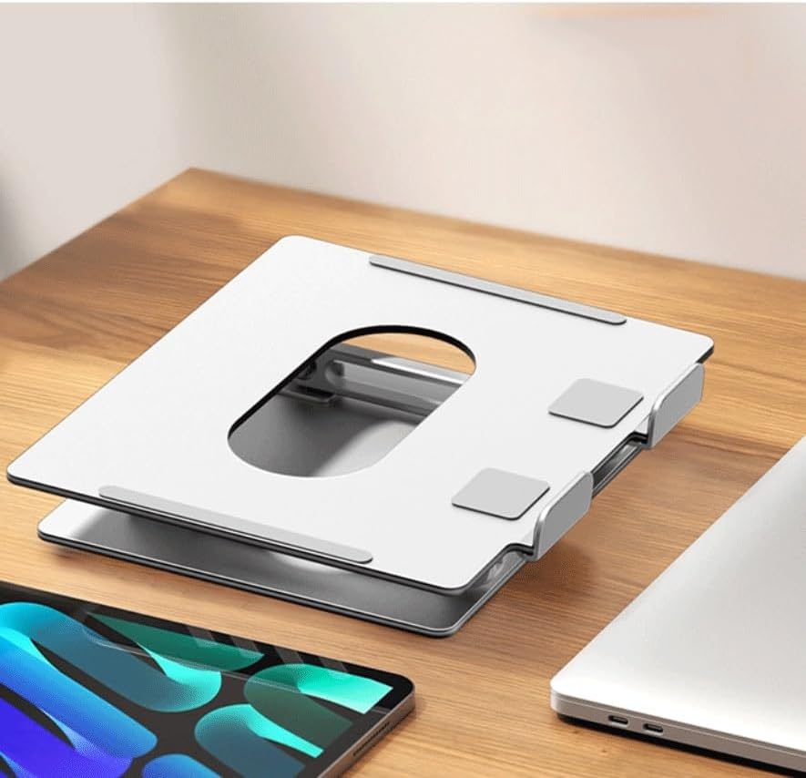 Laptop Stand Made of Aluminum Alloy, Suspended and Foldable Elevated Desktop