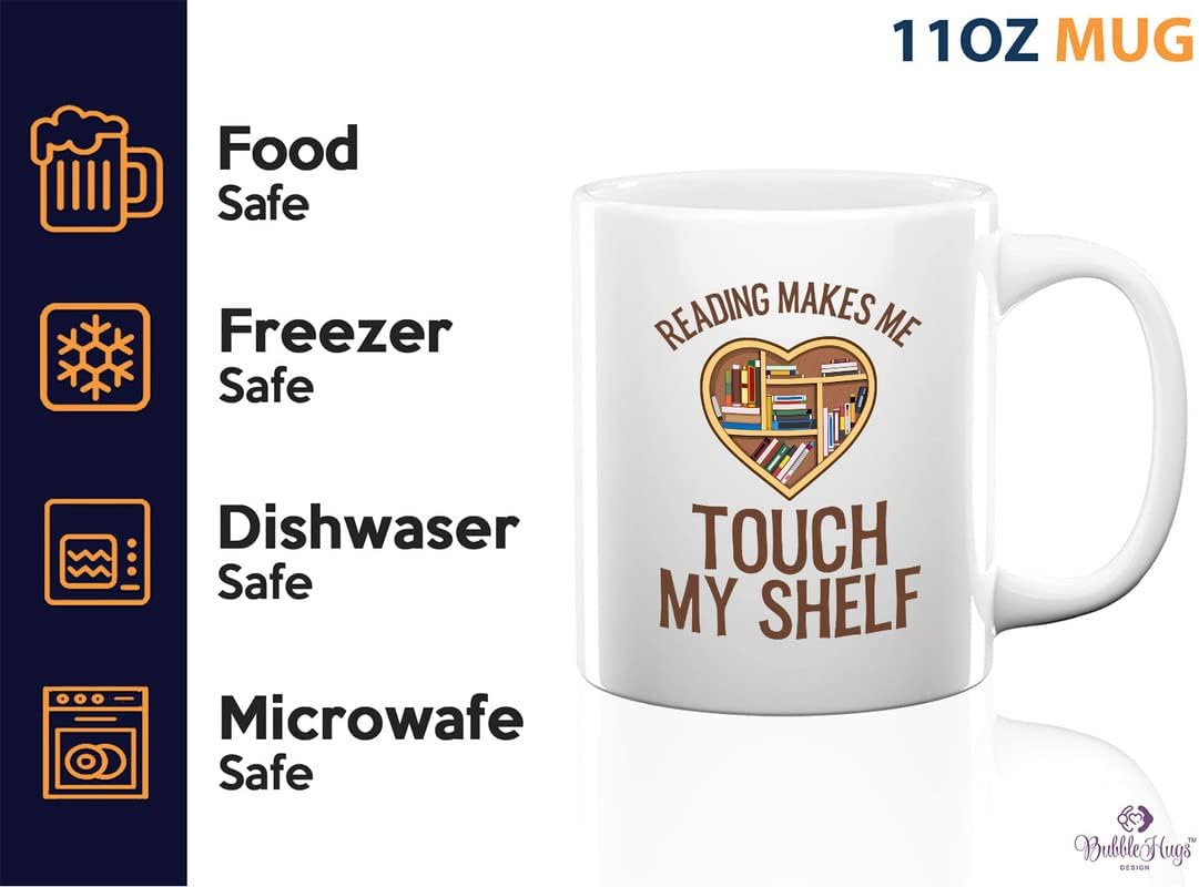 Book Lover Coffee Mug 11oz White - Reading Makes Me - Bookish Bibliophile Intellectual Studious Publisher Researcher Hobby Book Nerd
