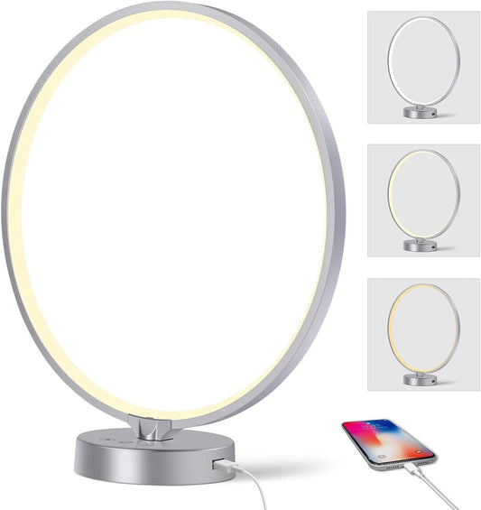 Light Therapy Lamp - 2 in 1 Desk Lamp 10000 Lux Sun Lamp with Dual Controls, 4 Timer, Dimmable, 3 Color Temperatures - Artificial Sunlight Happy Light Box