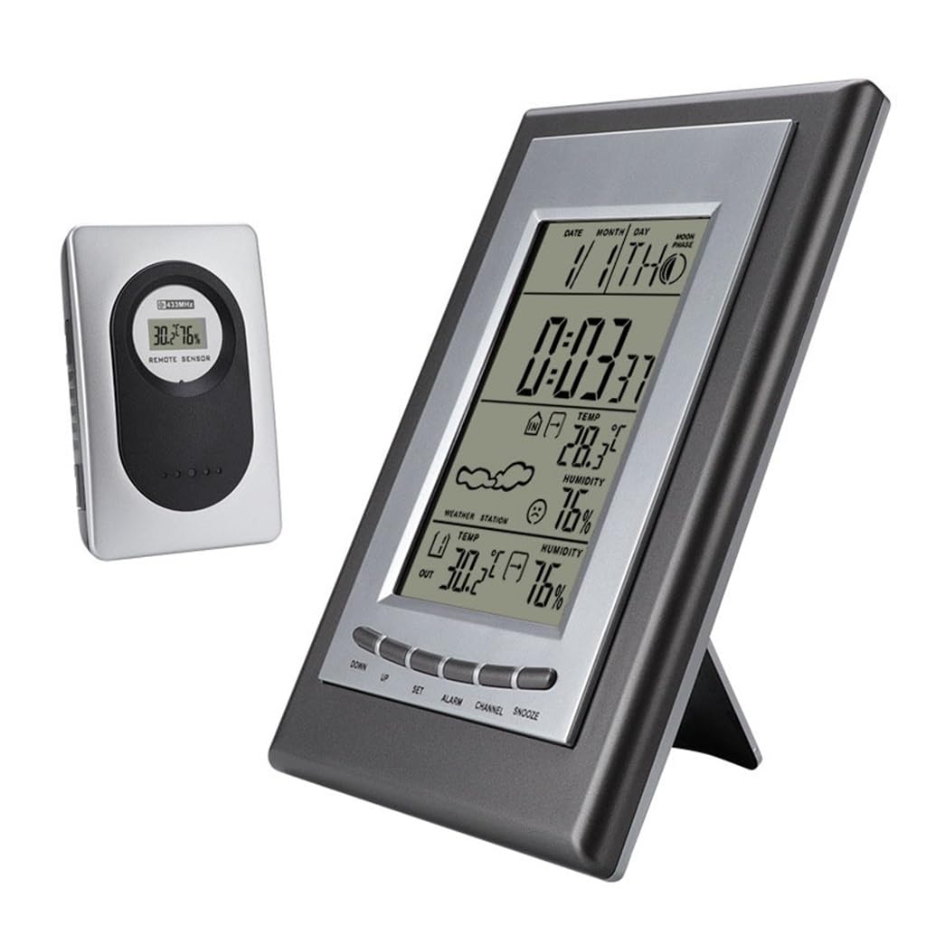 Weather Station Indoor and Outdoor Temperature thermometers, Household wall Mounted Desktop Type