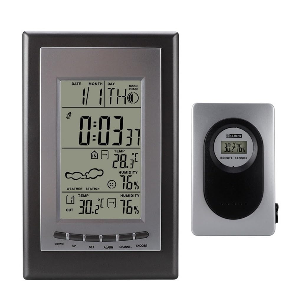 Weather Station Indoor and Outdoor Temperature thermometers, Household wall Mounted Desktop Type