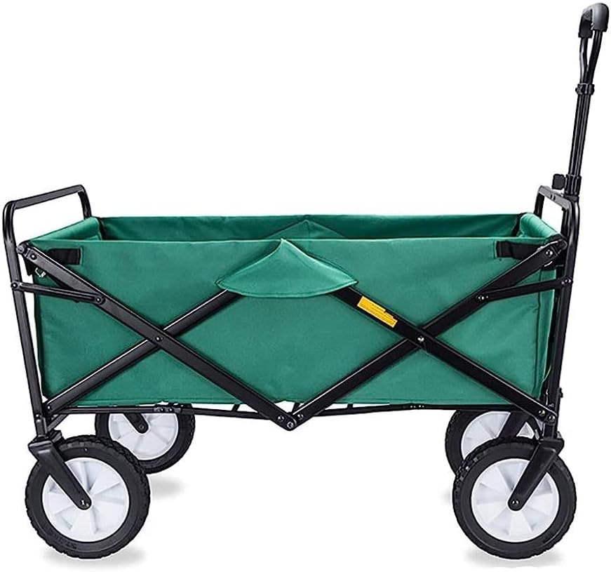 Trolleys, Folding Garden Trolley Cart Heavy Duty Wagon Multi-Function Shopping Cart for Outdoor Camping Beach Supermarket with 4 Wheels, Load：80Kg/Blue