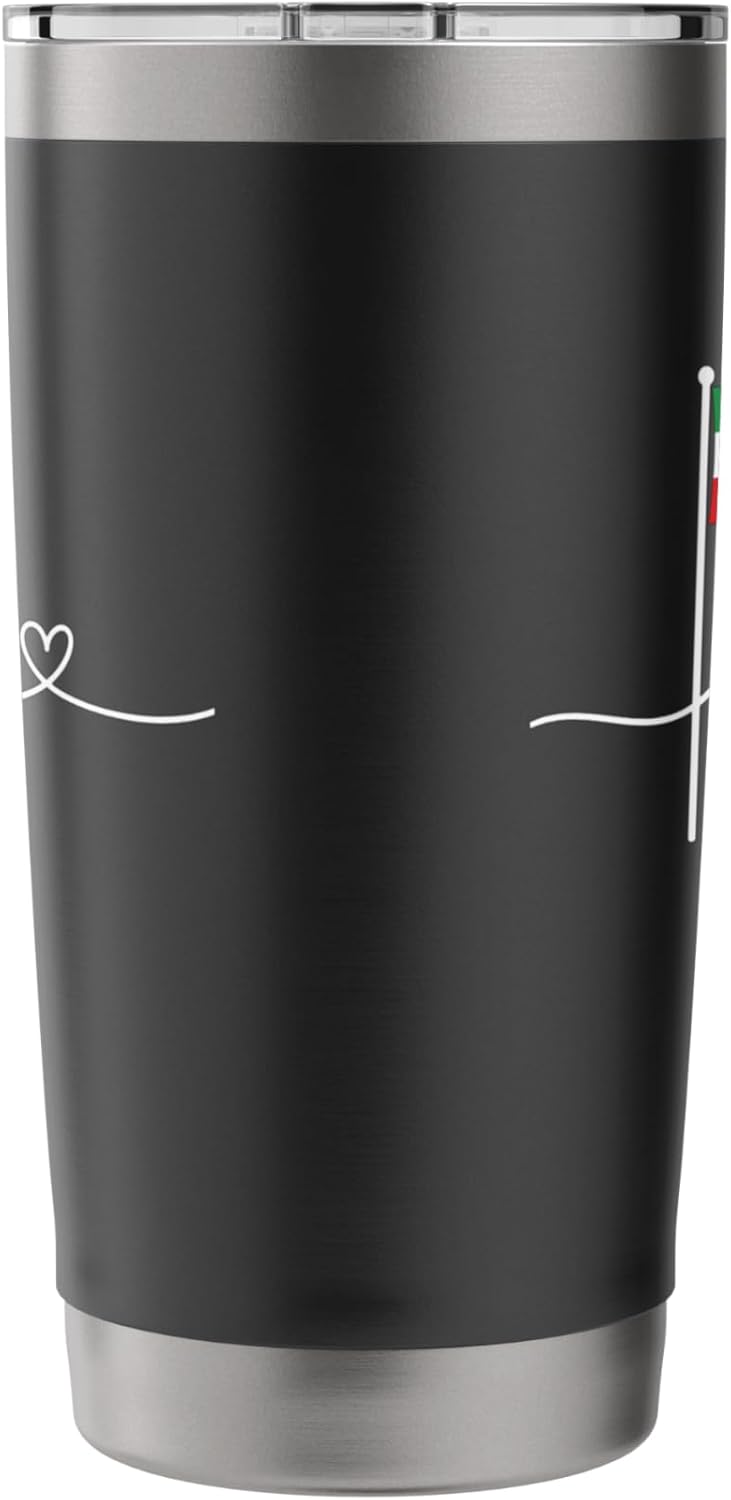 Free Iran Flag Cat Heart Script Women's Persian Pride Stainless Steel Insulated Tumbler