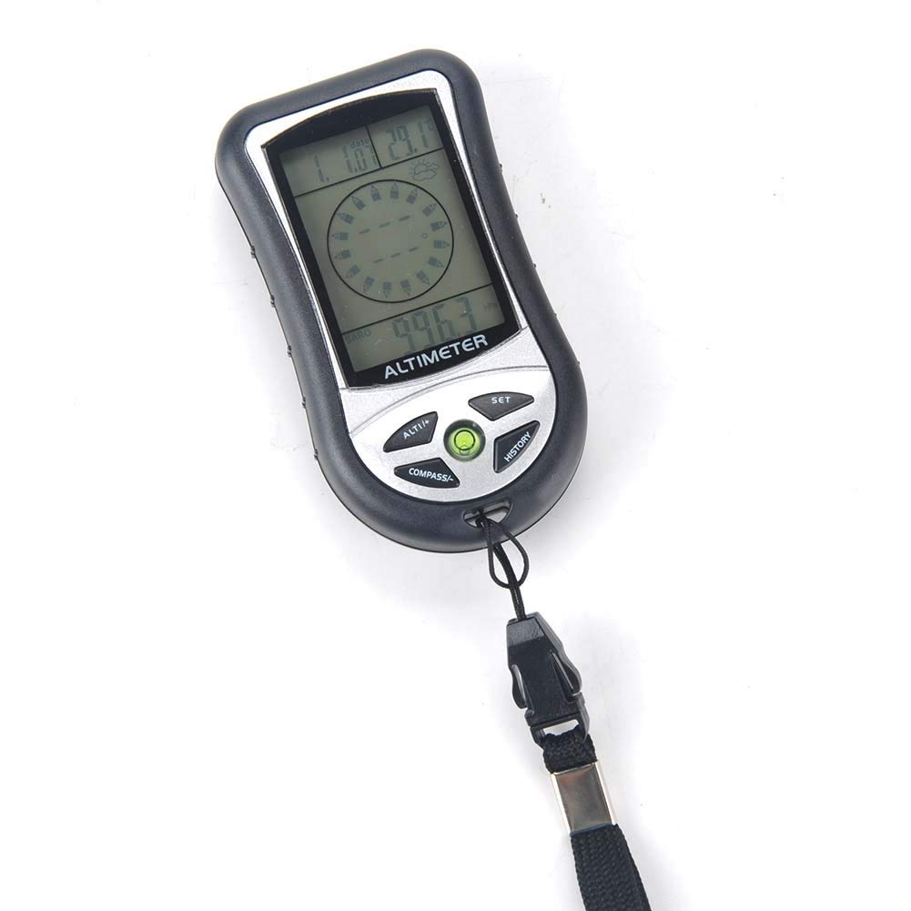 Multifunction 8 in 1 Digital LCD Altimeter Barometer Thermometer Weather Station