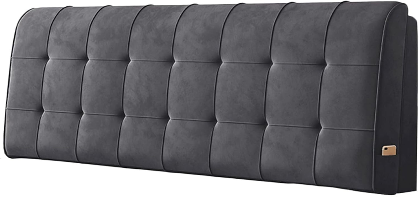 Headboard Bed Backrest Cushion Comfort Upholstered Lumbar Support Pad Used for Home Office Sofa Bed Reading Pillow Customizable (Color : Dark Gray Size : 160X60X10CM) (Dark Gray 180X60X10CM)