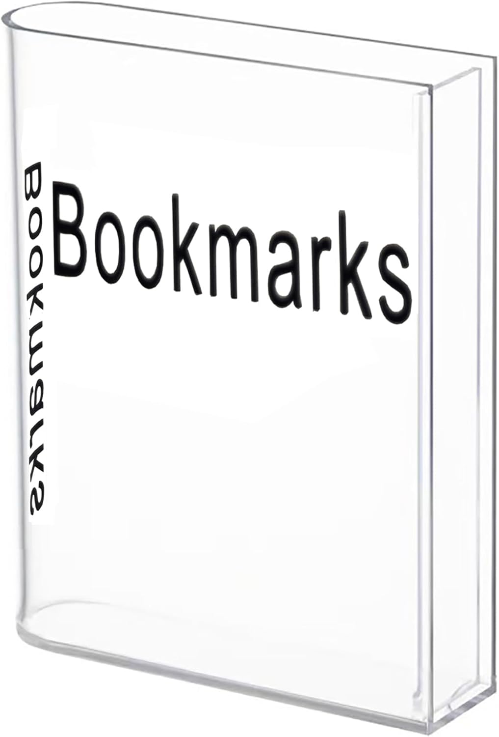 Book Shaped Bookmark Holders Home Office Desk Bookmark Holder Ornaments Gift for Friends Decor Personalized Gifts Storage Box for Bookmark (Transparent)